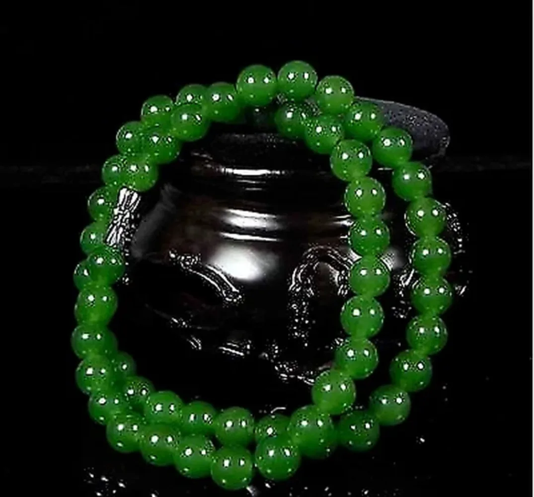 Women Accessories To Gift - Genuine Natural Green Beads Necklace Chinese
