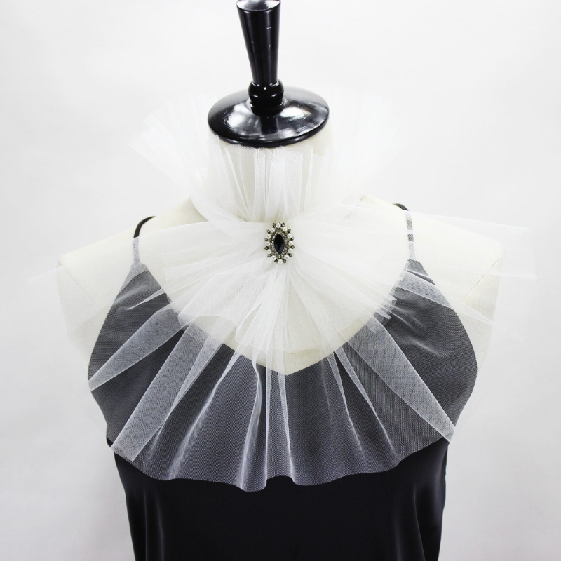 Accessories Woman - Vintage Court Style Stand Collar Tulle