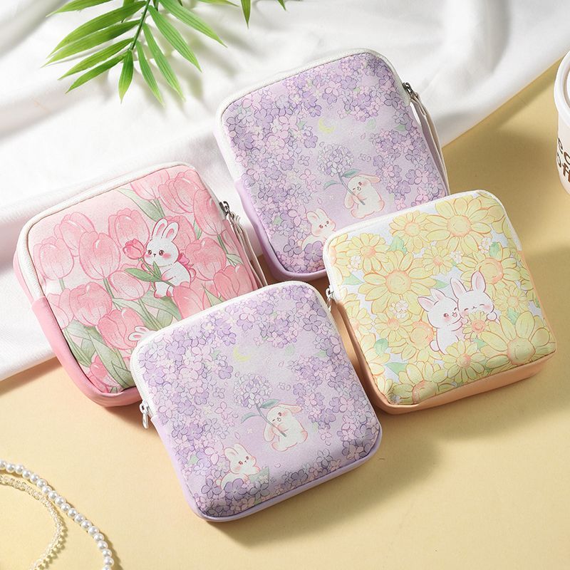 Women Accessories List - Artistic Sanitary Pads Bag,Elegant Small Cosmetic