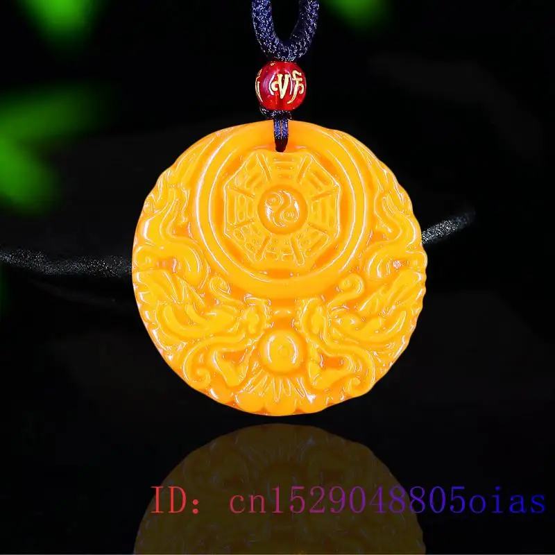 Women Accessories To Gift - Yellow Jade Dragon Pendant Gifts Men