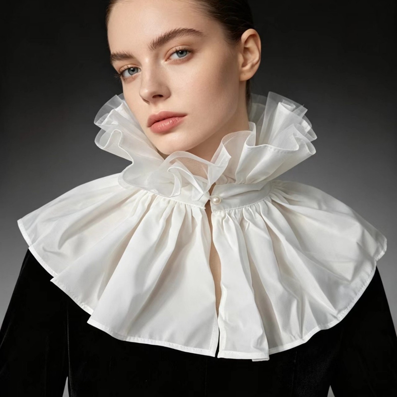 Accessories Woman - Detachable High Ruffled False Collar Women