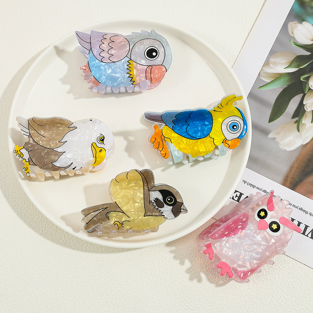 Cute Cartoon Bird Acrylic Hair - Women'S Eagles Accessories ulasan dan harga