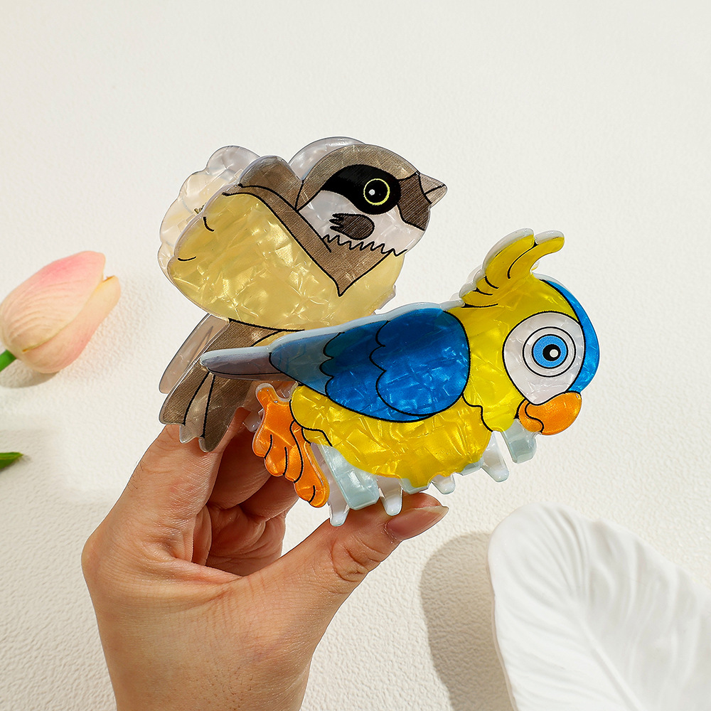 Cute Cartoon Bird Acrylic Hair - Women'S Eagles Accessories ulasan dan harga