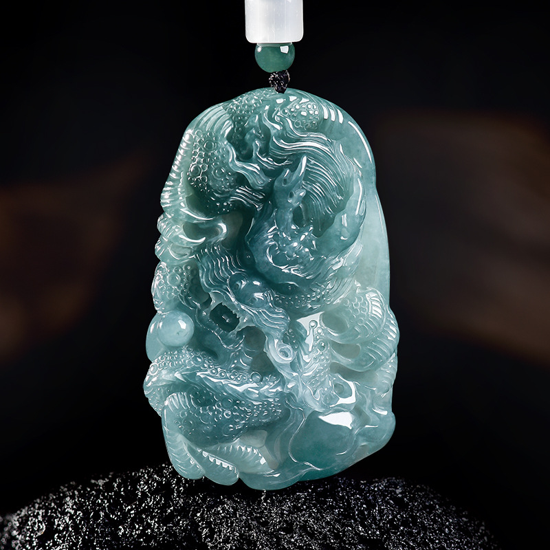 Natural Burmese Jadeite Dragon - Women Accessories To Gift ulasan dan harga