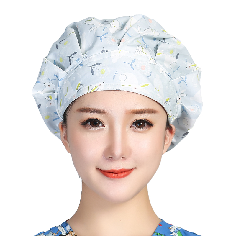 Bouffant Scrubs Hats Cartoon P - Women'S Work Accessories ulasan dan harga