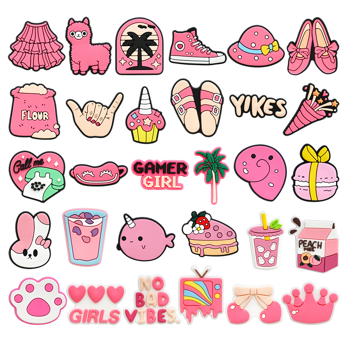 Cute Pink Shoe Charms Decorati - Women'S Accessories For Crocs ulasan dan harga