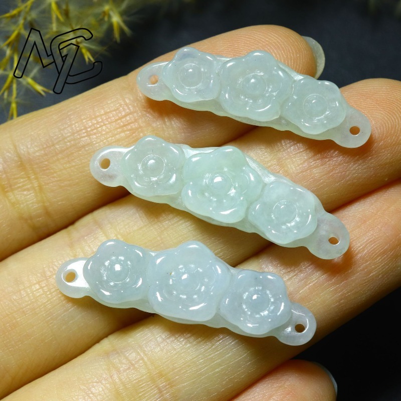 1pc Natural Jadeite Emerald Fl - Women Accessories To Gift ulasan dan harga