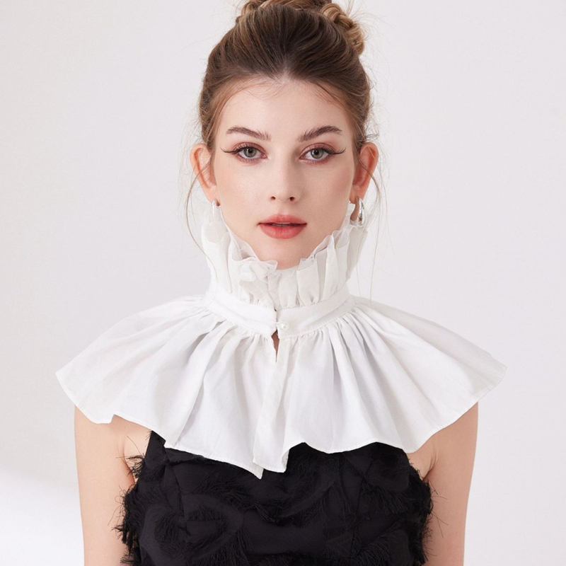 Detachable High Ruffled False  - Accessories Woman ulasan dan harga