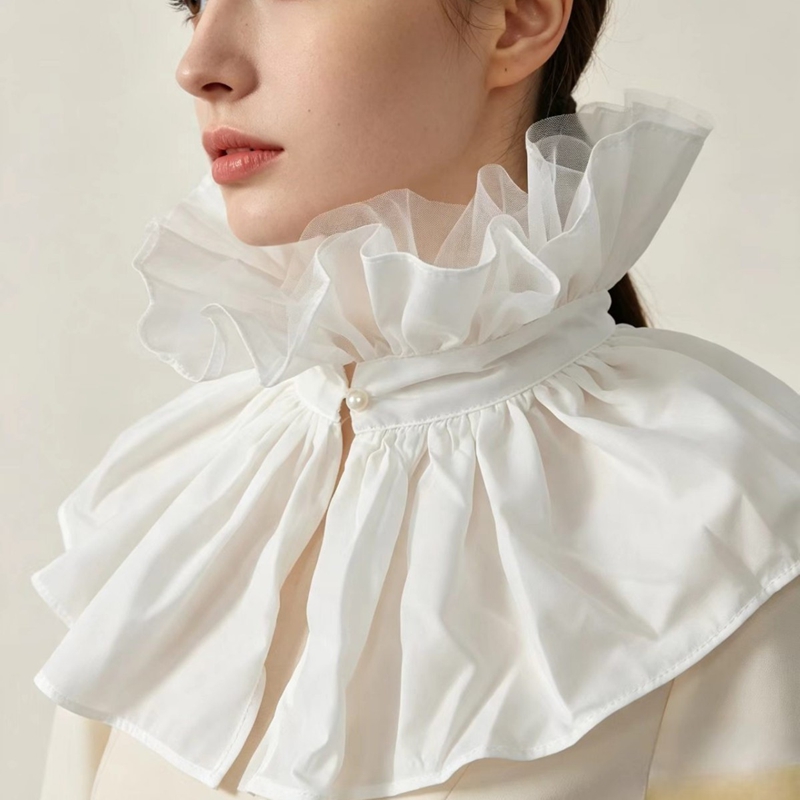 Detachable High Ruffled False  - Accessories Woman ulasan dan harga