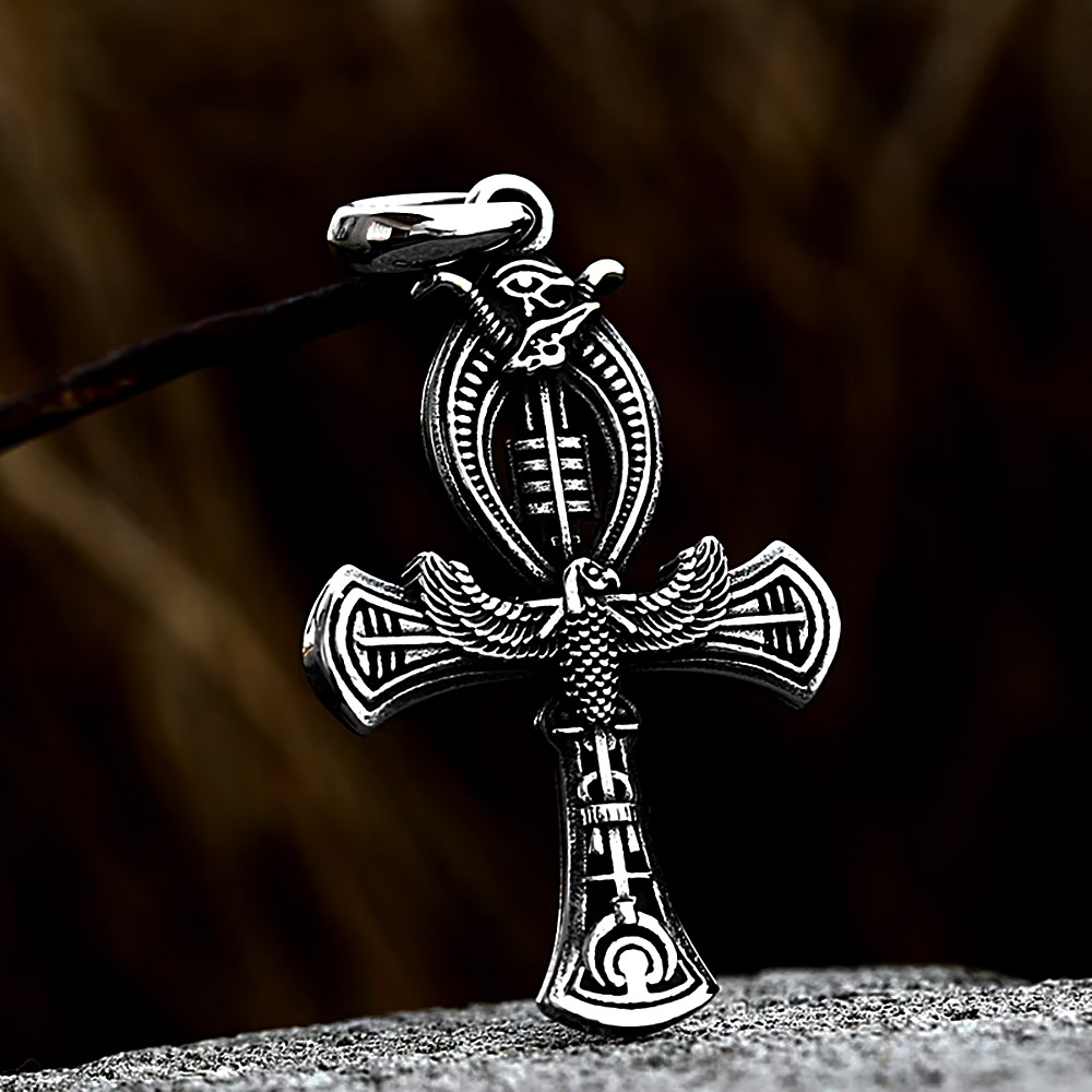 Retro Eagle Ankh Cross Stainle - Women'S Egyptian Accessories ulasan dan harga