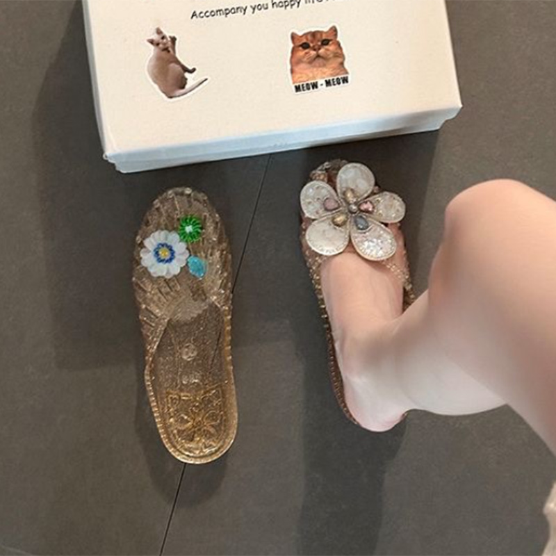 Korean Crystal Flower Jelly Sh - Women'S Accessories For Shoes ulasan dan harga