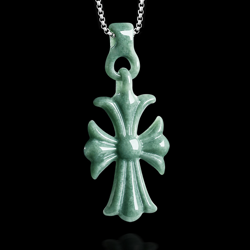Natural Burmese Jadeite Cross  - Women Accessories To Gift ulasan dan harga