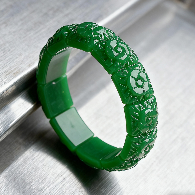 Real Jade Flower Bracelet Bang - Women Accessories To Gift ulasan dan harga
