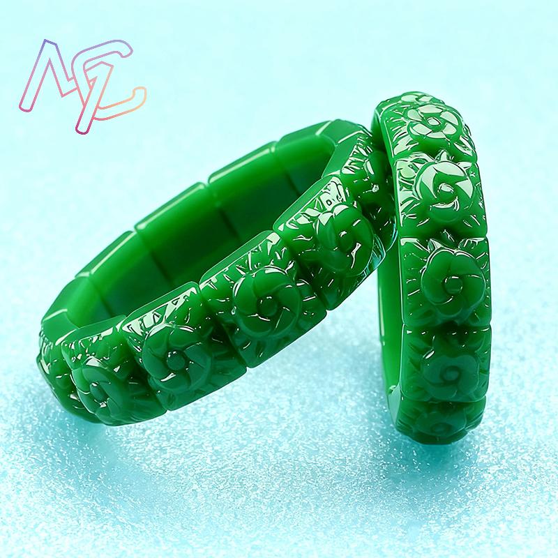 Real Jade Flower Bracelet Bang - Women Accessories To Gift ulasan dan harga
