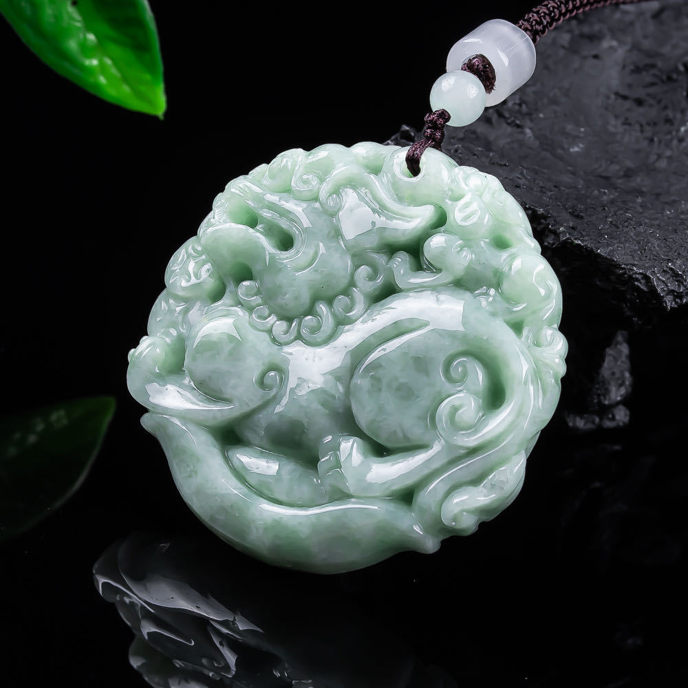 Natural Myanmar Jadeite Pixiu  - Women Accessories To Gift ulasan dan harga